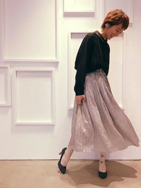 「Ebonyivory（エボニーアイボリー）のアイテム」を使った、note et silence.さん（レディース・155cm）の春コーディネート