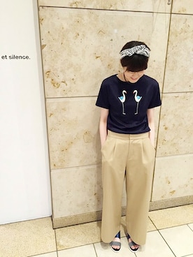 「caph（カーフ）のアイテム（トップス）」を使った、note et silence.さん（レディース・165cm）の春コーディネート