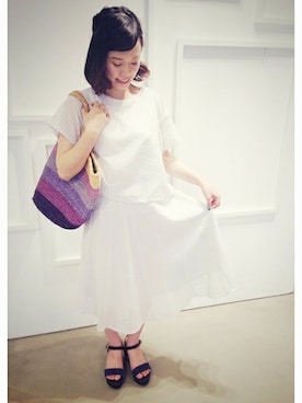 「Ebonyivory（エボニーアイボリー）のアイテム」を使った、note et silence.さん（レディース・158cm）の春コーディネート