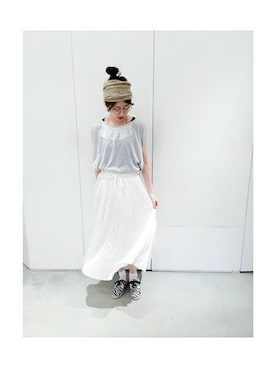 「Ebonyivory（エボニーアイボリー）のアイテム」を使った、note et silence.さん（レディース・164cm）の春コーディネート