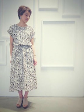 「Ebonyivory（エボニーアイボリー）のアイテム」を使った、note et silence.さん（レディース・154cm）の春コーディネート