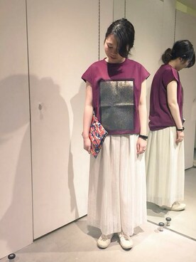 「note et silence （ノートエシロンス）のアイテム（バッグ）」を使った、note et silence.さん（レディース・156cm）の春コーディネート