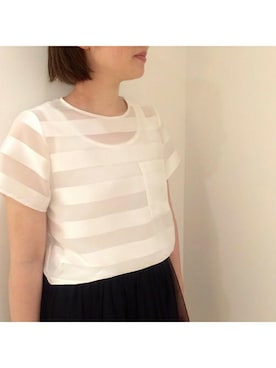 「nitca（ニトカ）のアイテム（トップス）」を使った、note et silence.さん（レディース・160cm）の夏コーディネート