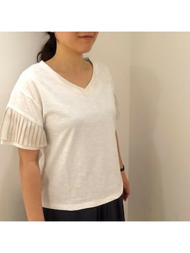 「Ebonyivory（エボニーアイボリー）のアイテム」を使った、note et silence.さん（レディース・160cm）の夏コーディネート