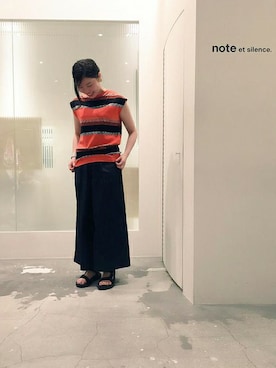 「So 1:1（ソウワンバイワン）のアイテム」を使った、note et silence.さん（レディース・166cm）の夏コーディネート