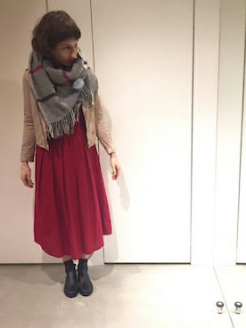 「nitca（ニトカ）のアイテム（ライダースジャケット）」を使った、note et silence.さん（レディース・170cm）の秋コーディネート