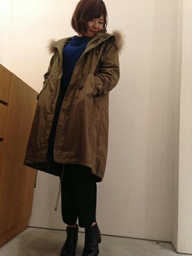 「note et silence （ノートエシロンス）のアイテム（モッズコート）」を使った、note et silence.さん（レディース・160cm）の秋コーディネート