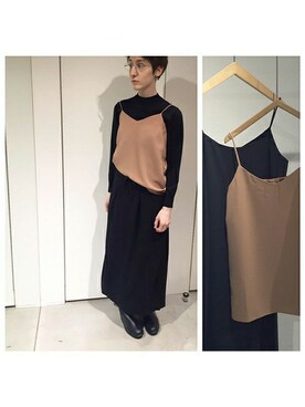 「アイテム（キャミソール）」を使った、note et silence.さん（レディース・170cm）の冬コーディネート