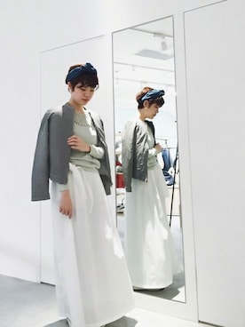 「nitca（ニトカ）のアイテム（ブルゾン）」を使った、note et silence.さん（レディース・160cm）の春コーディネート