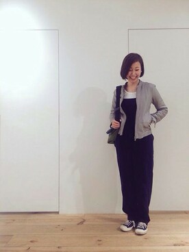 「nitca（ニトカ）のアイテム（ブルゾン）」を使った、note et silence.さん（レディース・160cm）の春コーディネート