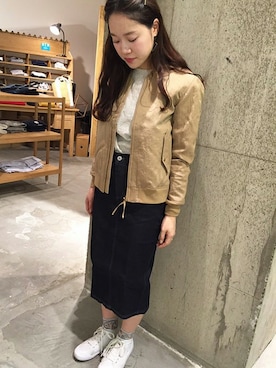 「note et silence （ノートエシロンス）のアイテム（スカート）」を使った、note et silence.さん（レディース・160cm）の春コーディネート