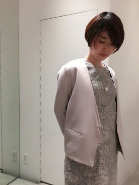 「So 1:1（ソウワンバイワン）のアイテム（ジャケット/アウター）」を使った、note et silence.さん（レディース・160cm）の春コーディネート