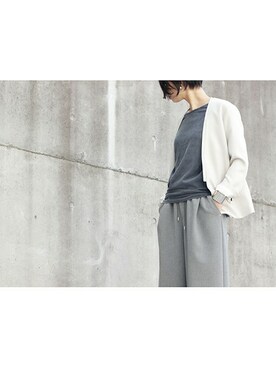 「So 1:1（ソウワンバイワン）のアイテム（ジャケット/アウター）」を使った、note et silence.さん（レディース・160cm）の春コーディネート