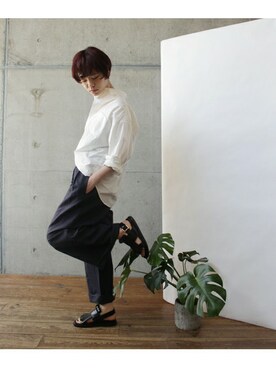 「note et silence （ノートエシロンス）のアイテム（パンツ）」を使った、note et silence.さん（レディース・163cm）の春コーディネート