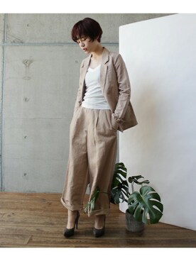 「note et silence （ノートエシロンス）のアイテム（ジャケット/アウター）」を使った、note et silence.さん（レディース・163cm）の春コーディネート