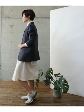 「note et silence （ノートエシロンス）のアイテム（ジャケット/アウター）」を使った、note et silence.さん（レディース・163cm）の春コーディネート