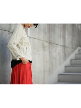 「So 1:1（ソウワンバイワン）のアイテム（ジャケット/アウター）」を使った、note et silence.さん（レディース・161cm）の春コーディネート
