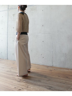 「nitca（ニトカ）のアイテム（パンツ）」を使った、note et silence.さん（レディース・159cm）の春コーディネート