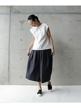 「caph（カーフ）のアイテム」を使った、note et silence.さん（レディース・166cm）の春コーディネート