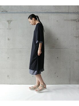 「Ebonyivory（エボニーアイボリー）のアイテム」を使った、note et silence.さん（レディース・166cm）の春コーディネート