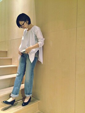 「note et silence （ノートエシロンス）のアイテム（パンツ）」を使った、note et silence.さん（レディース・160cm）の春コーディネート