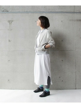 「nitca（ニトカ）のアイテム（ブルゾン）」を使った、note et silence.さん（レディース・160cm）の春コーディネート