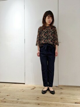 「caph（カーフ）のアイテム（パンツ）」を使った、note et silence.さん（レディース・159cm）の春コーディネート