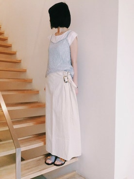 「ロングカーディガン」｜note et silence.さん（レディース・160cm）の春コーディネート