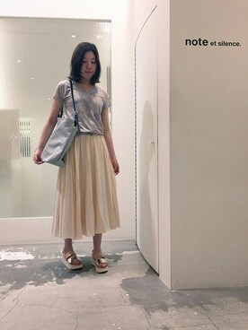 「ロングカーディガン」｜note et silence.さん（レディース・166cm）の春コーディネート