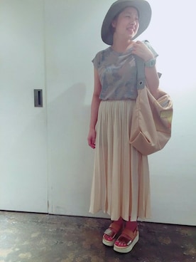 「rukkilill（ルッキリル）のアイテム」を使った、note et silence.さん（レディース・153cm）の春コーディネート