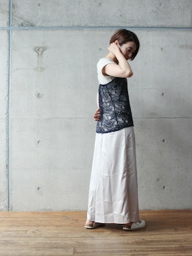 「nitca（ニトカ）のアイテム（パンツ）」を使った、note et silence.さん（レディース・160cm）の春コーディネート