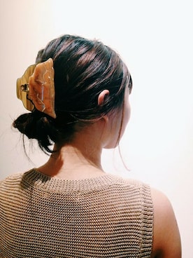 「アイテム（バレッタ/ヘアクリップ）」を使った、note et silence.さん（レディース・160cm）の春コーディネート