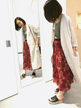 「note et silence （ノートエシロンス）のアイテム（その他アウター）」を使った、note et silence.さん（レディース・160cm）の夏コーディネート