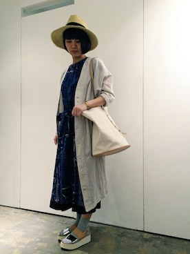 「note et silence （ノートエシロンス）のアイテム（その他アウター）」を使った、note et silence.さん（レディース・160cm）の夏コーディネート
