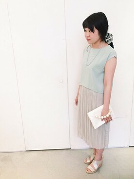 「nitca（ニトカ）のアイテム（ワンピース/ドレス）」を使った、note et silence.さん（レディース・155cm）の夏コーディネート