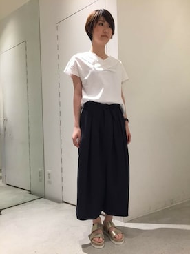 「Ebonyivory（エボニーアイボリー）のアイテム」を使った、note et silence.さん（レディース・160cm）の夏コーディネート