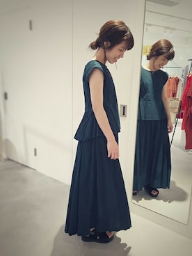 「Ebonyivory（エボニーアイボリー）のアイテム」を使った、note et silence.さん（レディース・159cm）の夏コーディネート