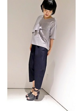 「caph（カーフ）のアイテム」を使った、note et silence.さん（レディース・160cm）の夏コーディネート