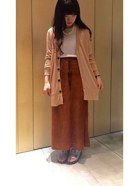 「ロングカーディガン」｜note et silence.さん（レディース・161cm）の夏コーディネート