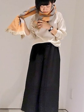 「Ebonyivory（エボニーアイボリー）のアイテム」を使った、note et silence.さん（レディース・160cm）の秋コーディネート