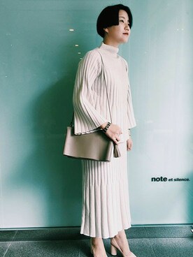 「nitca（ニトカ）のアイテム（ワンピース/ドレス）」を使った、note et silence.さん（レディース・166cm）の秋コーディネート