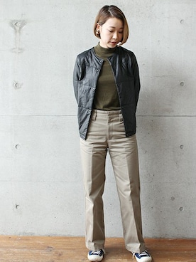 「So 1:1（ソウワンバイワン）のアイテム（ジャケット/アウター）」を使った、note et silence.さん（レディース・158cm）の秋コーディネート