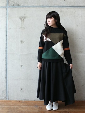 「Ebonyivory（エボニーアイボリー）のアイテム」を使った、note et silence.さん（レディース・161cm）の秋コーディネート