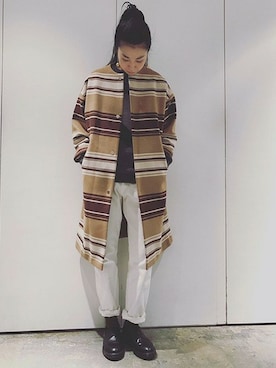「So 1:1（ソウワンバイワン）のアイテム（その他アウター）」を使った、note et silence.さん（レディース・168cm）の秋コーディネート