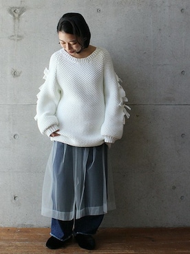 「OLIKA（オリカ）のアイテム」を使った、note et silence.さん（レディース・155cm）の冬コーディネート