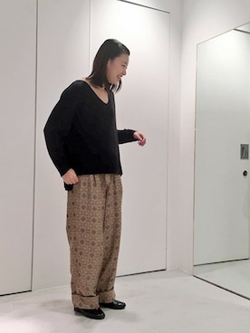 「Ebonyivory（エボニーアイボリー）のアイテム」を使った、note et silence.さん（レディース・158cm）の冬コーディネート