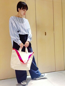 「note et silence （ノートエシロンス）のアイテム（パンツ）」を使った、note et silence.さん（レディース・158cm）の冬コーディネート