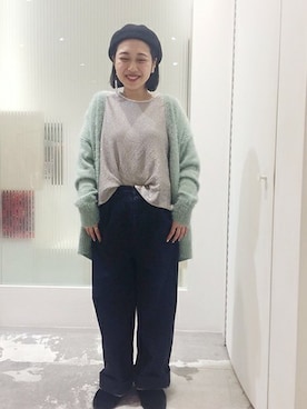 「nitca（ニトカ）のアイテム（トップス）」を使った、note et silence.さん（レディース・155cm）の冬コーディネート