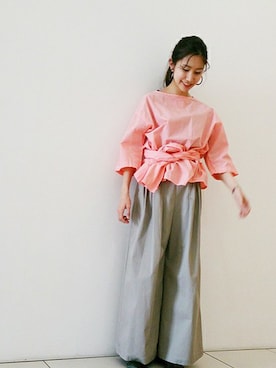 「caph（カーフ）のアイテム（パンツ）」を使った、note et silence.さん（レディース・160cm）の冬コーディネート