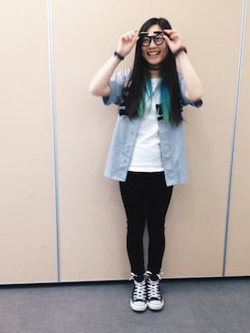 「gray」｜「アイテム（スタジャン）」を使った、UNIBUさん（レディース・155cm）の春コーディネート